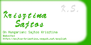 krisztina sajtos business card